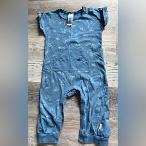 Blue Baby Romper with Pocket